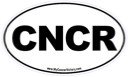 "CNCR" 3x5 Oval Sticker